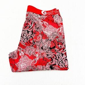 Ethika Red Print Stretch Waistband Legging Pant Size XL NWT